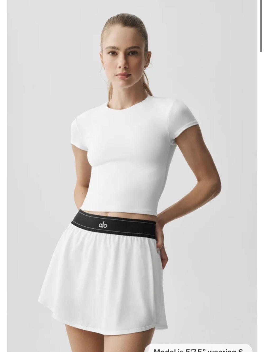 Alo white shirt tee